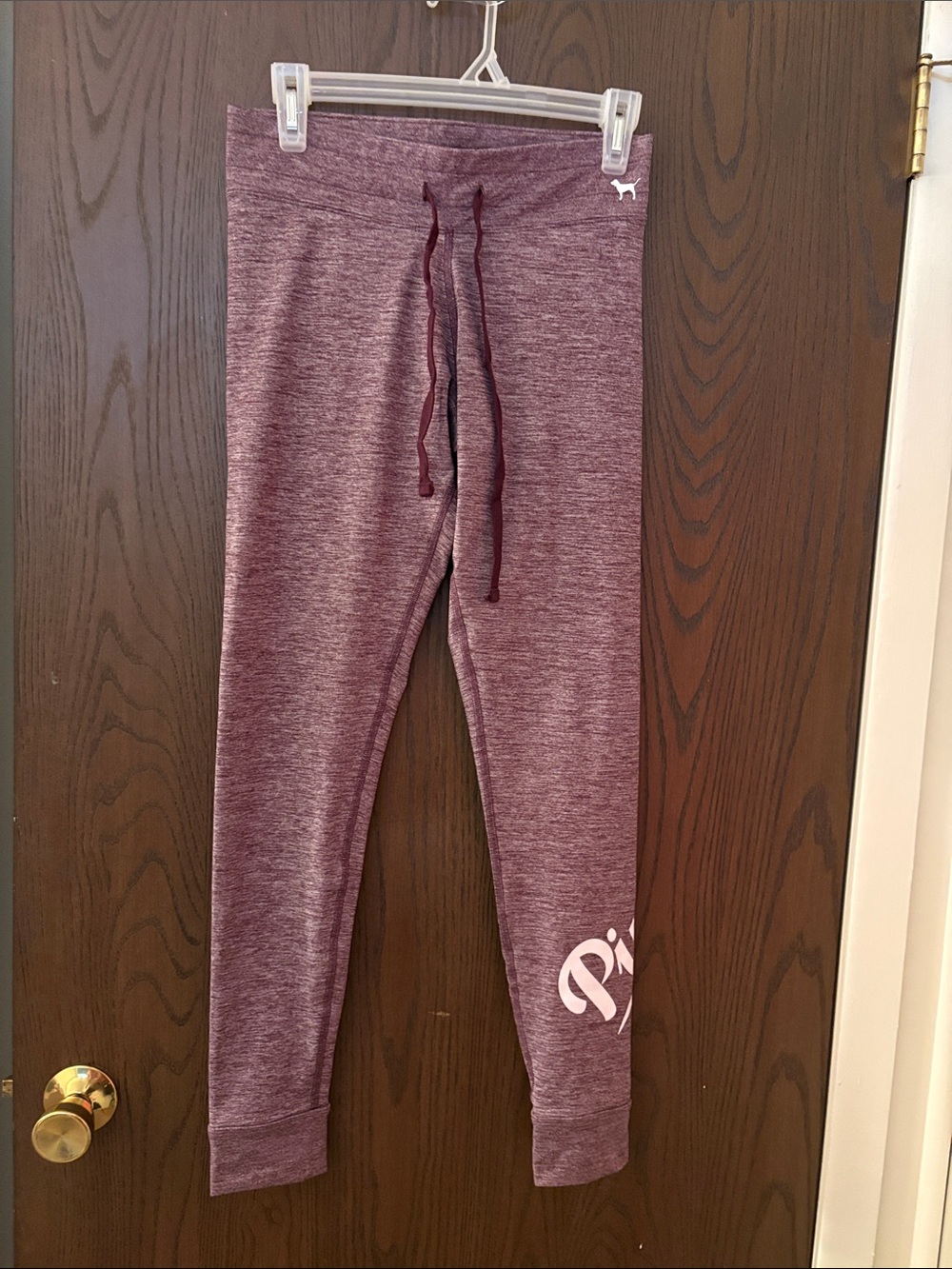 Like New PINK Victoria's Secret Burgundy Logo Athletic Joggers